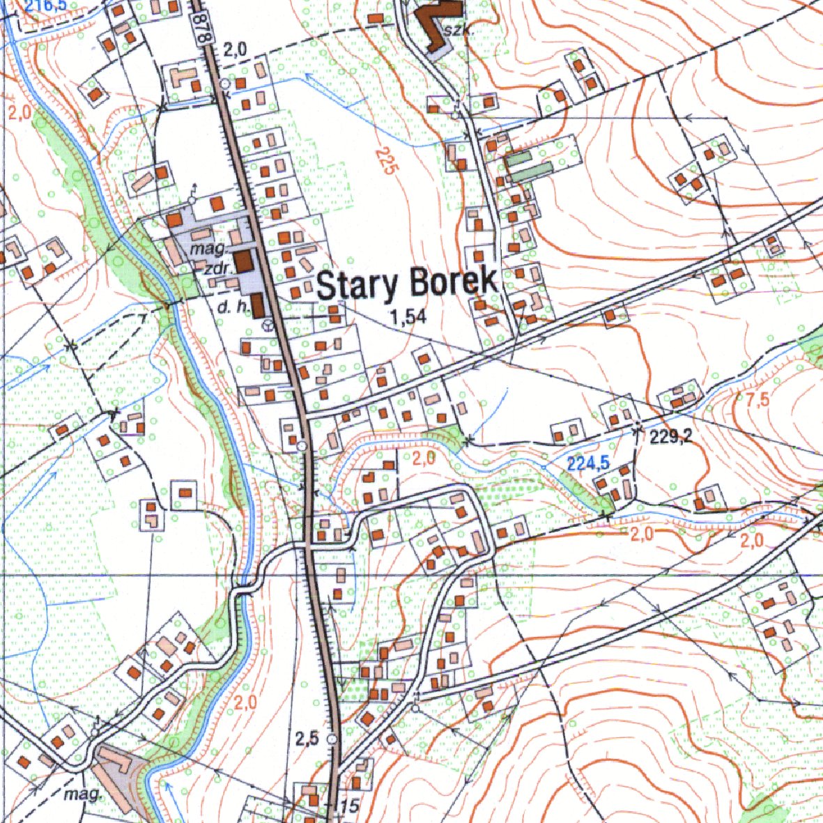 mapa topograficzna w skali 1:10 000