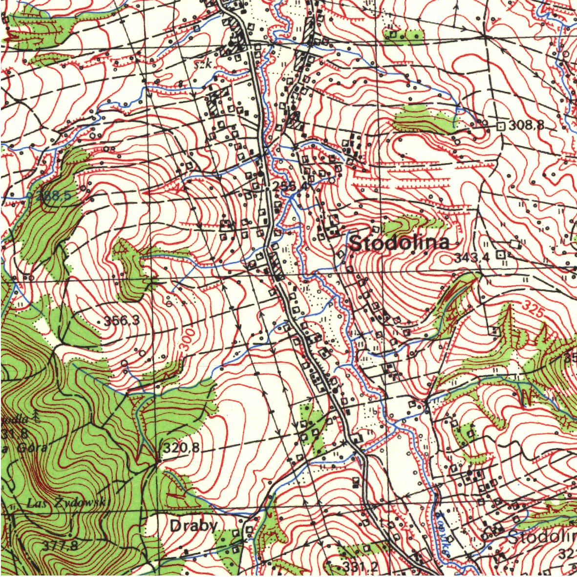 mapa topograficzna w skali 1:25 000